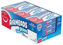 MENTOS Airheads blue raspberry gum stick with tangy flavor for on-the-go chewing