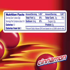 Close-up of Mentos Chewy Mint Cinnamon candies showcasing bold flavor.