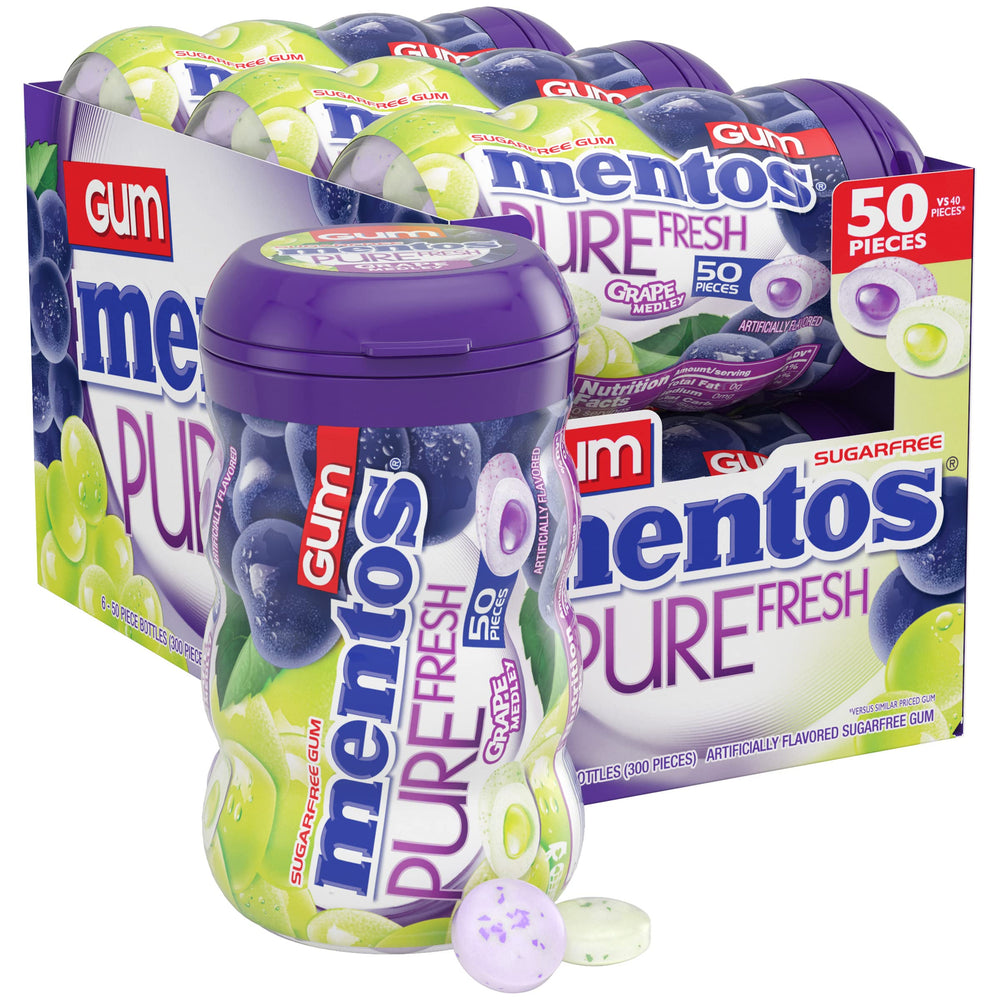 Mentos grape medley bottle provides sugar-free freshness on the go