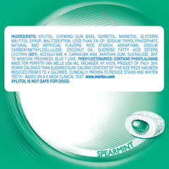 Close-up of Mentos gum pieces highlighting spearmint freshness