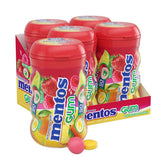 Mentos sugar-free gum bottle of tropical red fruit lime for on-the-go freshness
