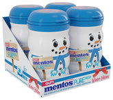 MENTOS Sugar-Free Gum Fresh Mint Winter Edition Snowman Bottle ready for holiday freshness.