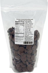 Merckens Cocoa Lite wafers bag highlighting easy melting for smooth coating