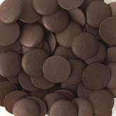 Merckens dark cocoa coating wafers in 10lb bulk pack for even candy coating