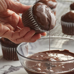 Dipped confections using Merckens wafers on a drying rack