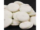 Merckens Super White coating wafers bag for smooth candy coating.