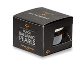 Messino Black Balsamic Pearls bottle highlights elegant garnish and flavor