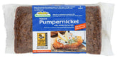 Mestemacher Pumpernickel bread pack showing whole rye grains for fiber-rich slices.