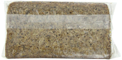 Mestemacher Three Grain ingredients show rye, wheat, and barley mix