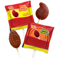 Closeup of spicy and sweet Mexican candies in Mexi Mix Box.