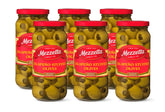 Mezzetta Jalapeno Stuffed Olives jar label featuring local Napa peppers, fresh flavor.