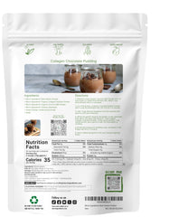 Unflavored gelatin powder blends smoothly into desserts and sauces