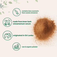 Micro Ingredients Ceylon cinnamon powder close-up texture for recipes