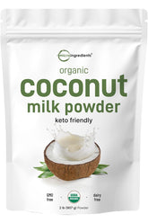 Micro Ingredients coconut milk powder bag front showing organic, non-GMO formula