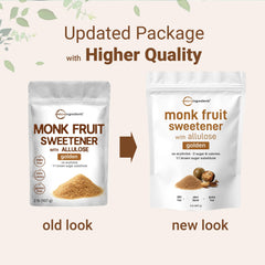 Micro Ingredients erythritol-free sweetener packaging, zero sugar, keto-friendly.