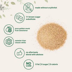 Micro Ingredients golden monk fruit granules as a brown sugar substitute in recipes.