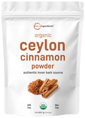 Micro Ingredients organic Ceylon cinnamon powder 2lb bulk bag with rich aroma for baking