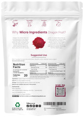 Micro Ingredients Dragon Fruit Powder 10oz scoop showcases easy portion controlled daily use.