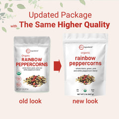 Whole peppercorns ideal for grinders to season proteins and vegetables.