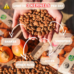 Open bag of Mighty Apricot Organic kernels ready for daily use.