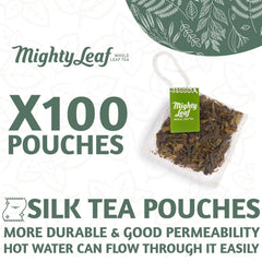 Mighty Leaf Green Dragon Tea organic Darjeeling whole leaves for authentic flavor.