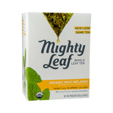 Mighty Leaf Mint Mélange tea bags ready for a soothing, caffeine-free infusion