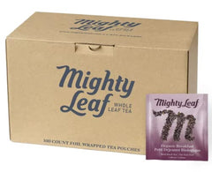 Mighty Leaf Organic Breakfast Tea 100 tea pouches, convenient bulk packaging for everyday brews