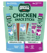 Mighty Spark Teriyaki Chicken Stick with Original Sea Salt & Pepper for on-the-go snacking
