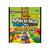 Mike and Ike Mega Mix Sour bag shown resealed for freshness during movie nights.