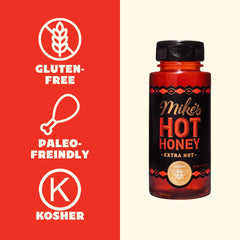Mike's Hot Honey Extra Hot dipping sauce image, ideal for wings.