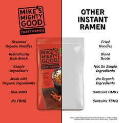 Mike's Mighty Good Craft Ramen broth simmering in a pot emphasizing rich flavor.