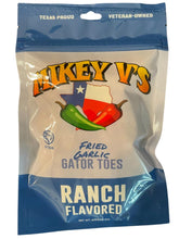 Mikey V's Ranch Gator Toes bag front highlighting bold garlic flavor.