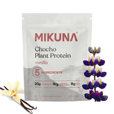 Mikuna Vanilla Protein Powder jar for smoothies with plant-based protein and clean ingredients.
