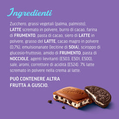 Milka Oreo bar foil-wrapping close-up emphasizing sleek packaging.