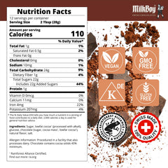 MilkBoy gluten-free Swiss cocoa features rich, authentic taste in a premium mix.