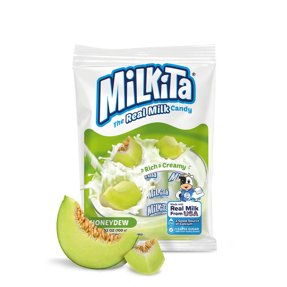 Milkita Creamy Honeydew Milk Candy packaging highlights brand and gift-ready appeal.