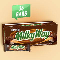 Office pantry stocked with Milky Way bars for quick desk snacks.