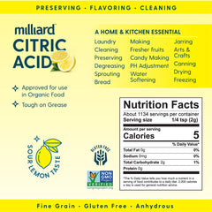 Milliard Citric Acid used as the main fizz ingredient in bath bombs