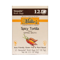 Millie's Sipping Broth vegetable broth box ready for quick weeknight meals
