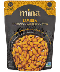 Mina Loubia Moroccan White Bean Stew pack for quick, flavorful meals.