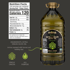 Mina Moroccan Olive Oil pour demonstrates smooth drizzle for cooking.