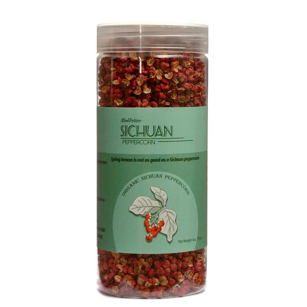 MindPetizer Sichuan peppercorns front view, premium organic whole peppercorns for authentic flavor