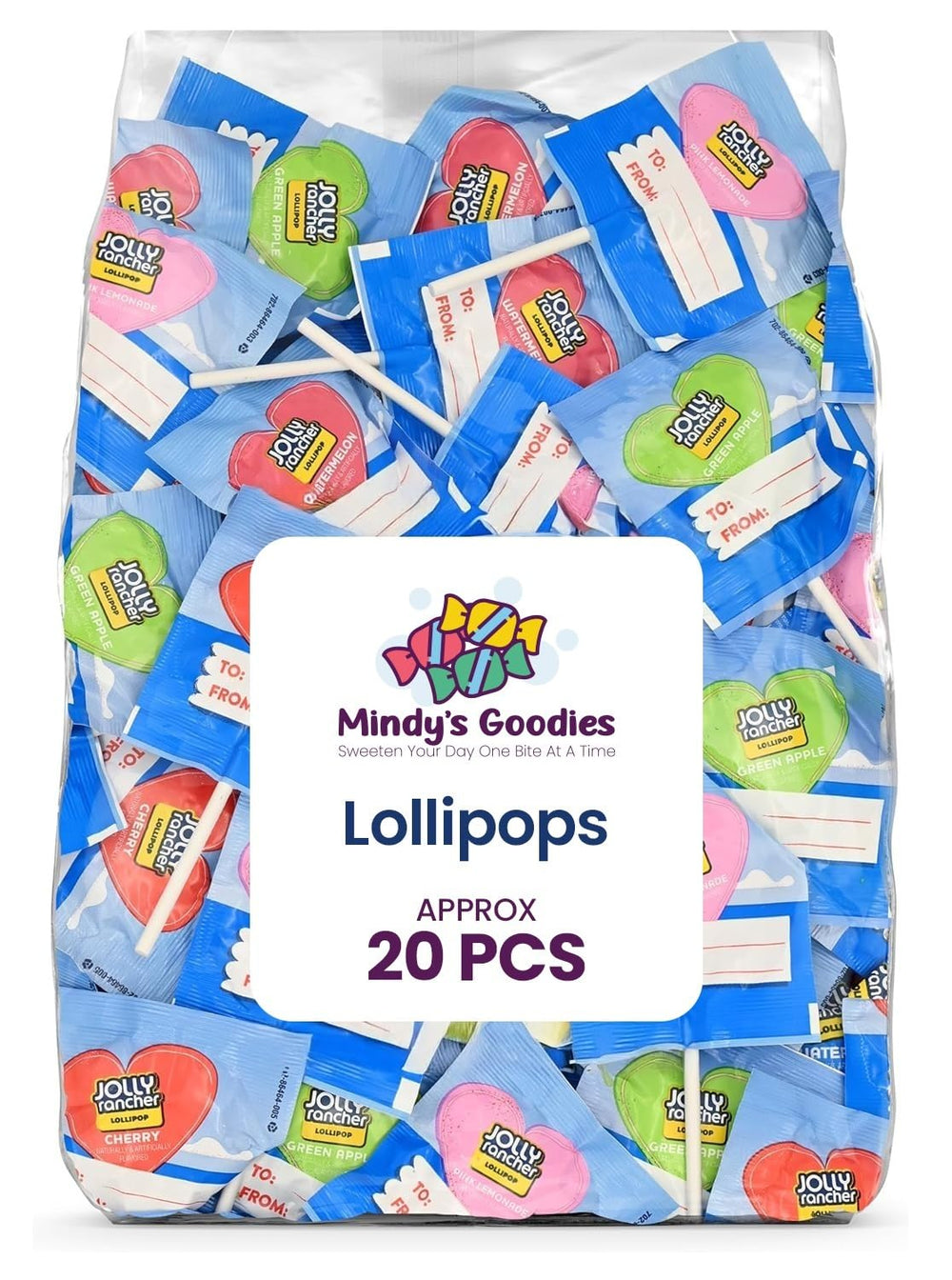 Mindy's Goodies heart lollipop cherry, ideal for sharing and gifting