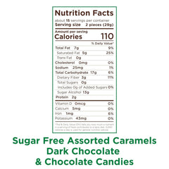 Mindys Goodies extra dark sugar-free caramel with rich chocolate.