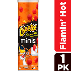 Close-up of orange seasoned coating on Minis Cheetos Flamin' Hot Bites