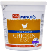 MINOR'S Low Sodium Chicken Base 16oz jar adds depth without excess salt.