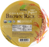 MINSLEY cooked brown rice bowl, ready to heat, ideal base for meals