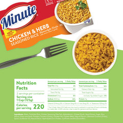 Minute Ready-to-Serve chicken herb rice cup in microwave, ready in one minute