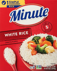 Minute White Rice stovetop-cook method for versatile meal prep.