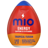 Mio Energy Tropical Fusion bottle ready to mix for on-the-go energy and hydration.